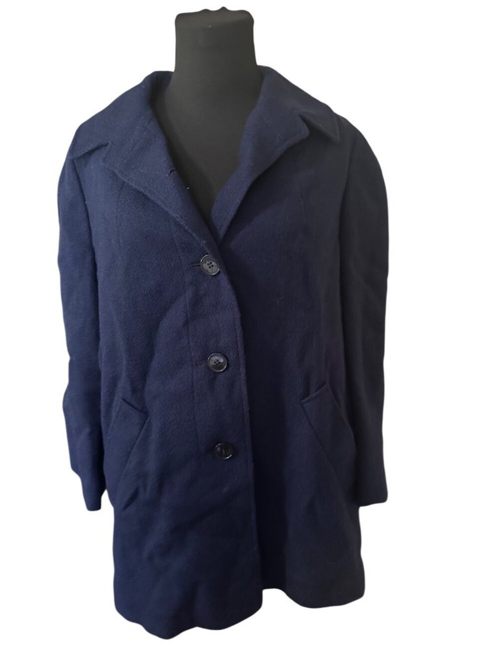 Vintage Bromleigh U.S.A. blue wool coat size L